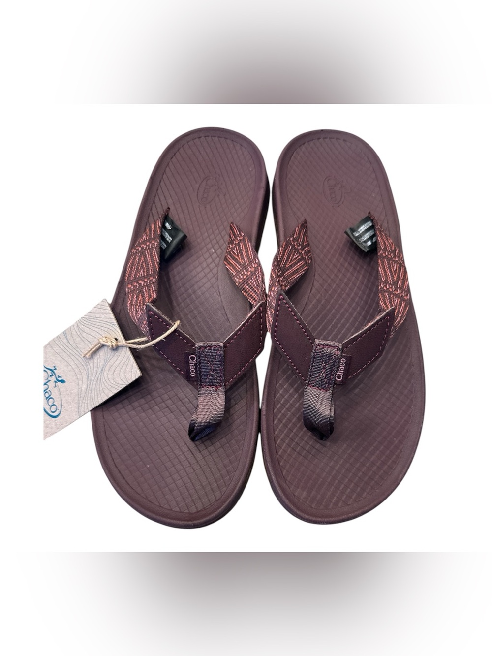 Chaco Lowdown Flip Sandals Womens Size 7 Wayway Fig Purple Brown NWT JCH108222